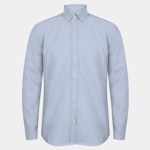 Henbury Long Sleeved Cotton Feel Coolplus® Shirt Thumbnail
