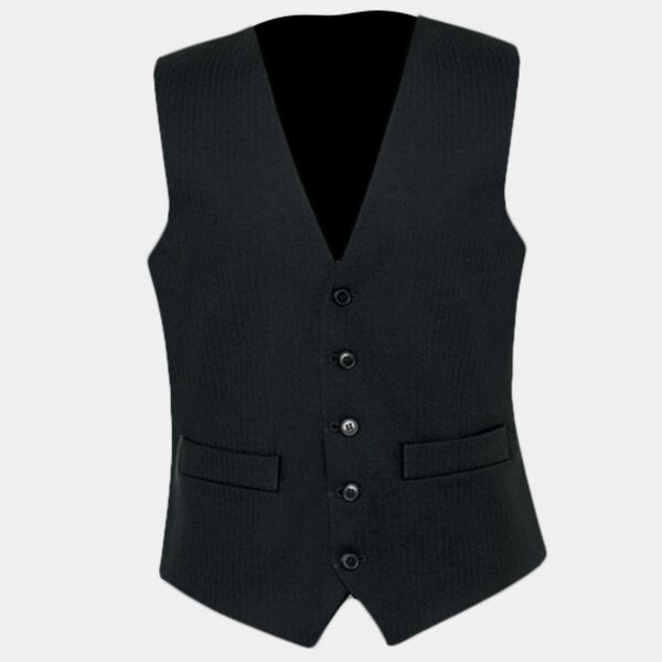 Black Herringbone Waistcoat Thumbnail