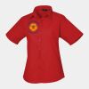 Premier Ladies Short Sleeve Poplin Blouse Thumbnail